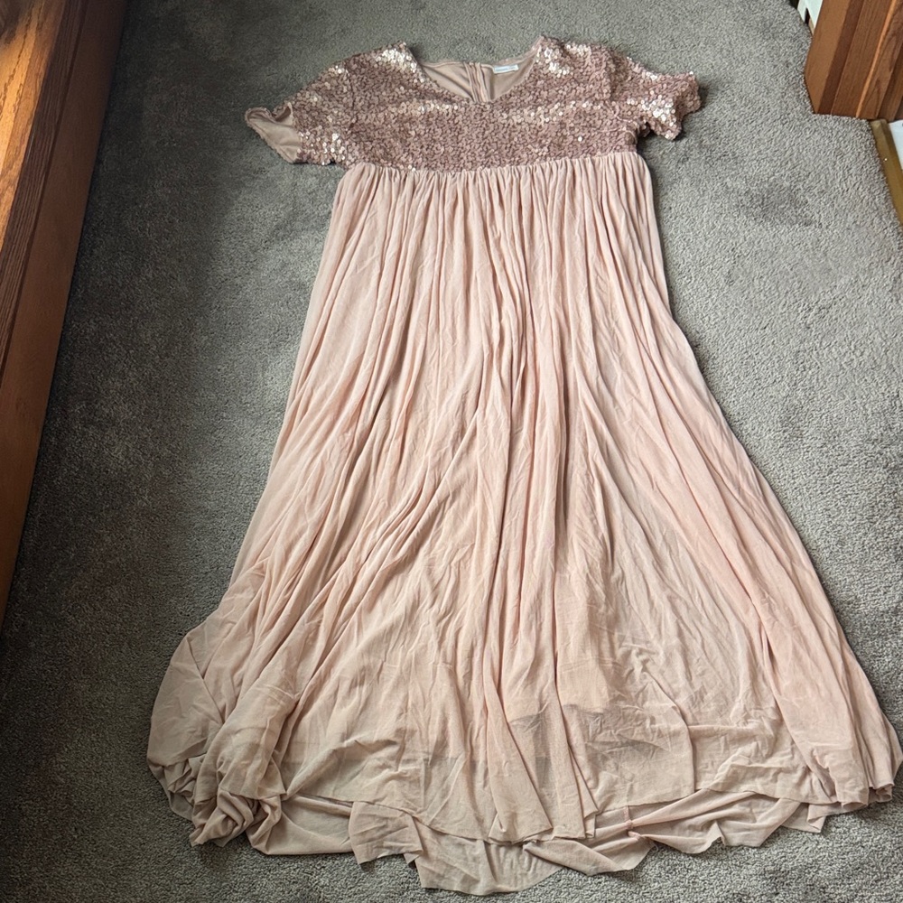 Chic Soul Blush Pink Sequin Dress SIZE 2X